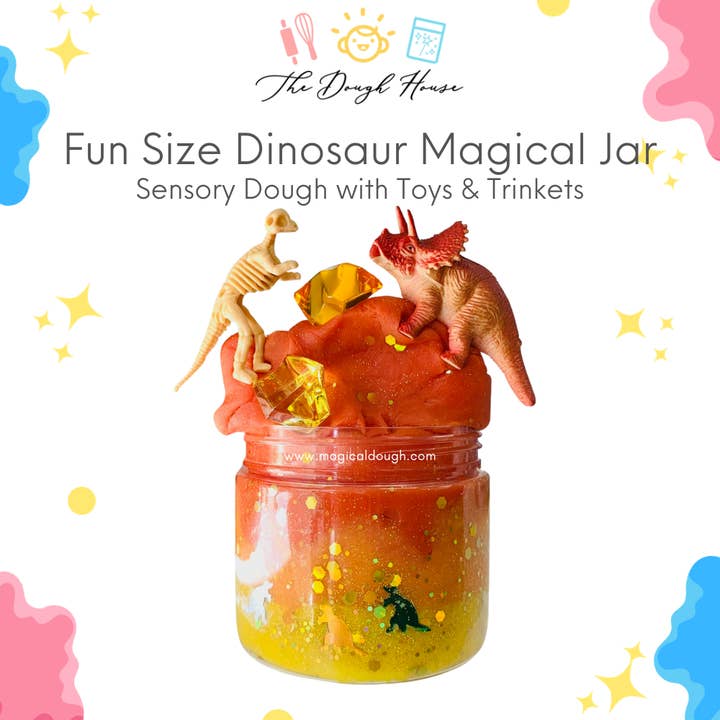 The Dough House The Dough House Dinosaur Fun Size Magical Jar - Little Miss Muffin Children & Home