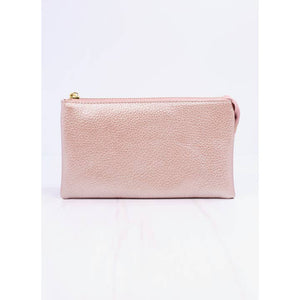 Caroline Hill Liz Crossbody Bag in Metallic Blush