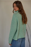 By Together Sedona Turtleneck Pullover Sweater in Seafoam