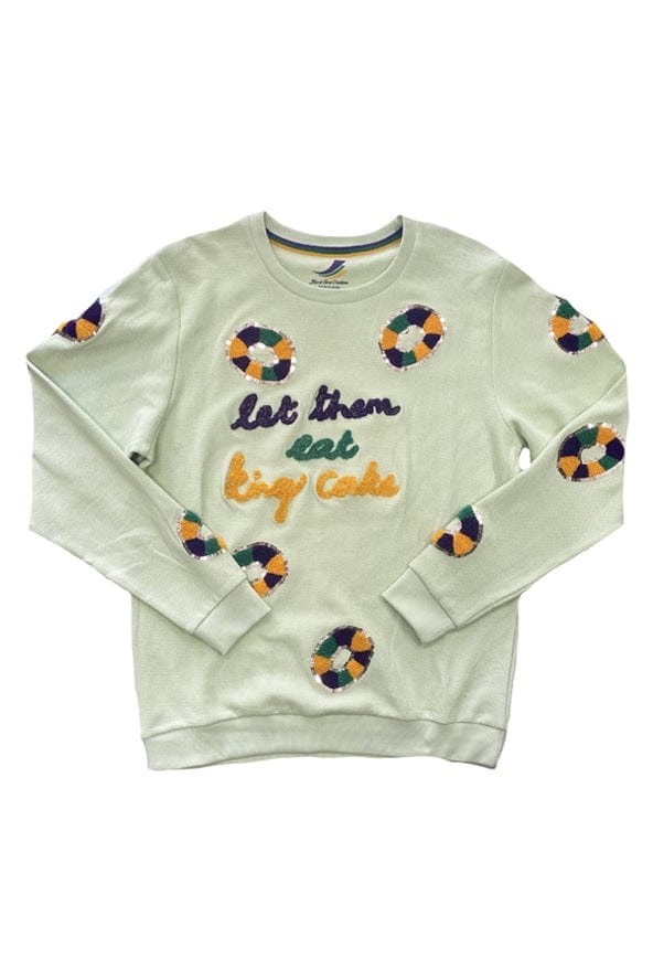 Mardi Gras Creations Mardi Gras Creations Adult LET THEM EAT KING CAKE Pullover - Little Miss Muffin Children & Home