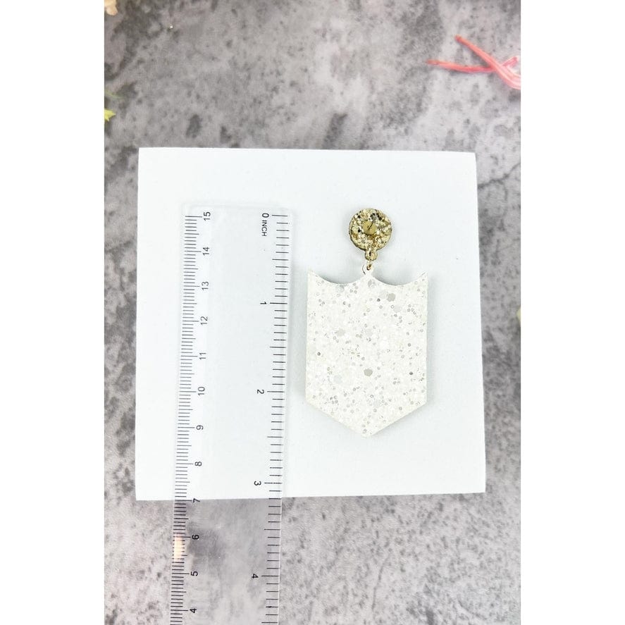 JHP Collection JHP Collection Saints Shield Glitter Post Earring - Little Miss Muffin Children & Home