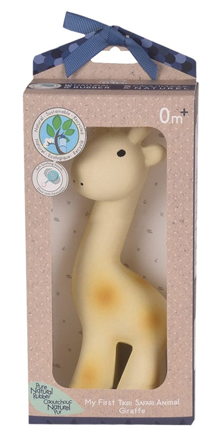 Tikiri Toys Tikiri Toys Giraffe Organic Rubber Rattle Teether & Bath Toy - Little Miss Muffin Children & Home