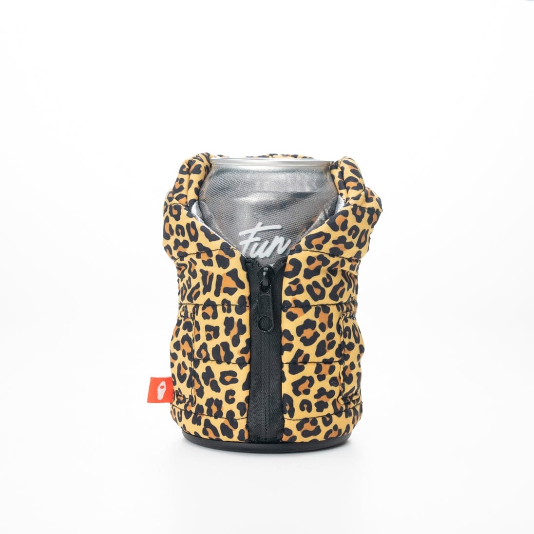 Puffin Drinkwear The Puffy Vest Insulated 12 oz Beverage Cooler, Leopard - Little Miss Muffin Children & Home