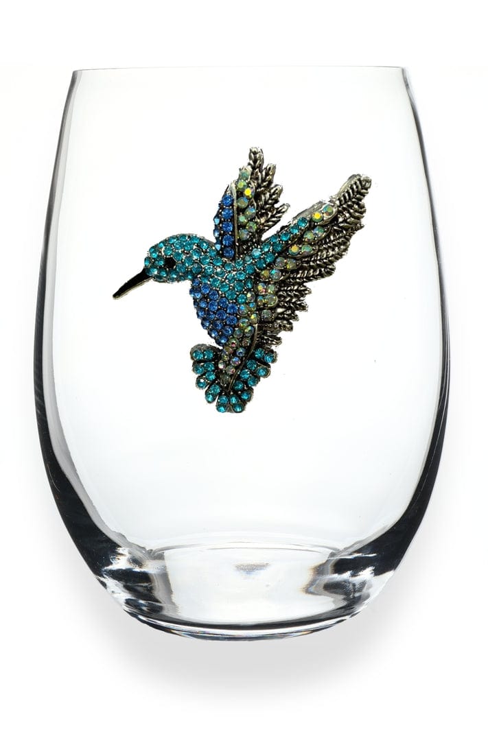 Queen Jewels Queen Jewels Hummingbird Jeweled Stemless Wine Glass - Little Miss Muffin Children & Home