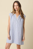 Avery Relaxed Linen Contemporary Fit Denim Shift Dress