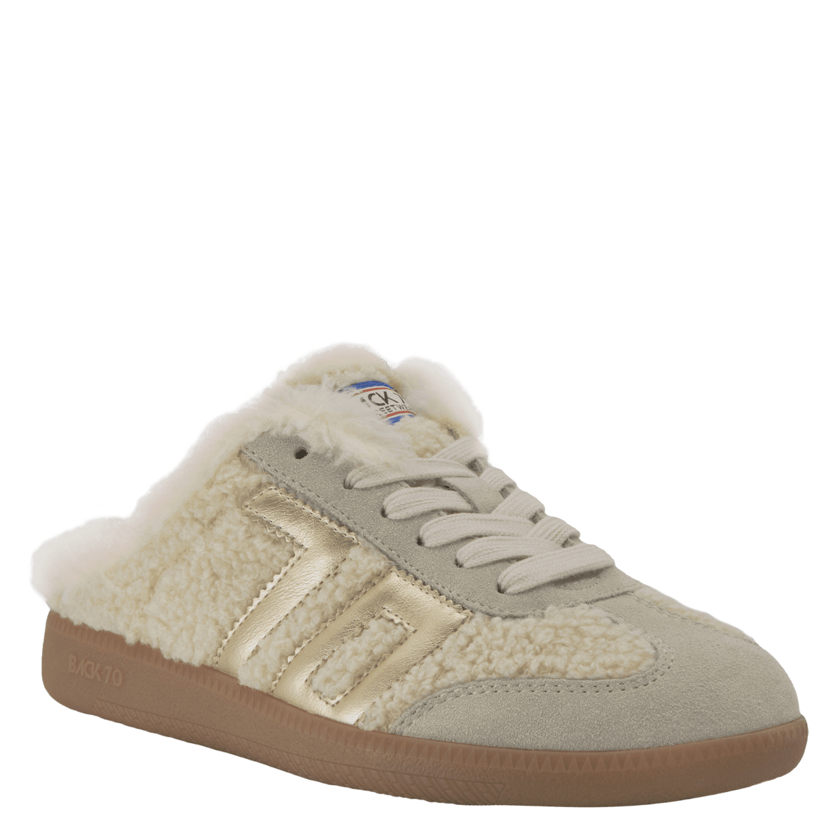 Easter FL Backless Sneakers in Butter Gold