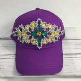 SongLily Mardi Gras Gemstone Baseball Cap