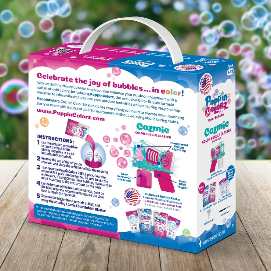 South Beach Bubbles PoppinColorz Cozmic Color Bubble Blaster - Little Miss Muffin Children & Home