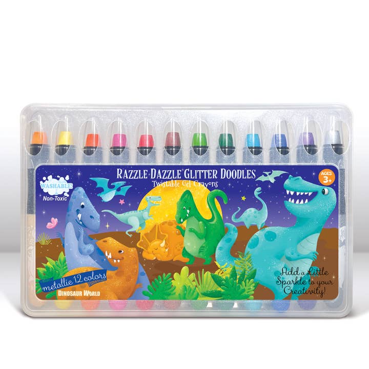 The Piggy Story The Piggy Story Dry Erase Twistable Gel Crayons, 12 Piece Set, 6 Container Styles - Little Miss Muffin Children & Home