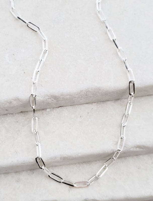 Sosie Designs Sosie Designs Sterling Silver 18" Paper Clip Chain Necklace - Little Miss Muffin Children & Home