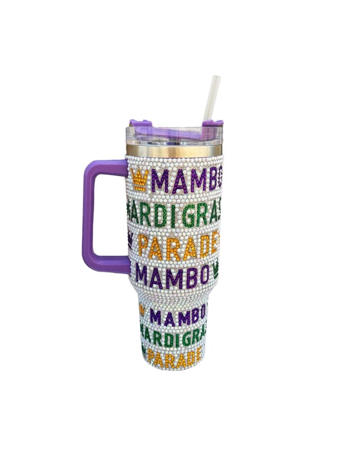 Mardi Gras Creations Mardi Gras Creations Rhinestone Tumbler - Little Miss Muffin Children & Home