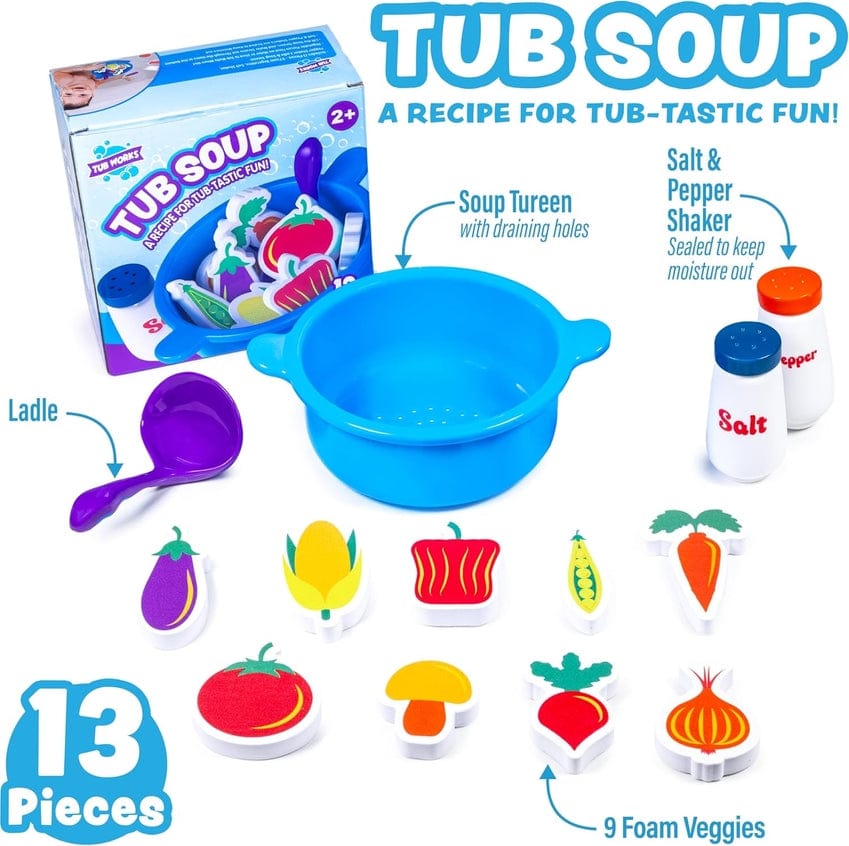 Tub Works Tub Soup™ Scoop, Strain & Play Toddler Bath Toy - Little Miss Muffin Children & Home