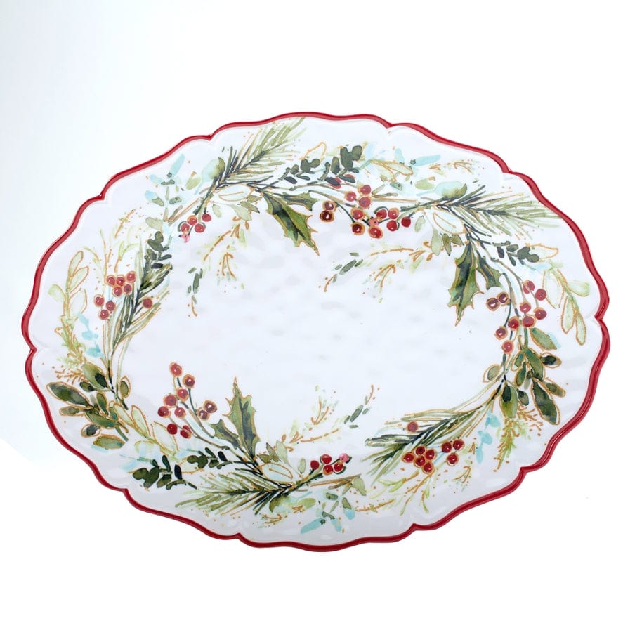 Certified International Certified International "Christmas Gatherings" Melamine Oval Platter - Little Miss Muffin Children & Home