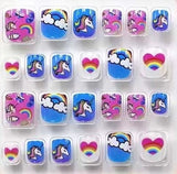 Polish Me Silly Rainbow Unicorn Nails - Press On Nails - Stick On