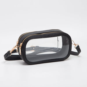 Queens Designs Game Day Stadium Clear Oval Crossbody Bags