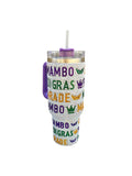 Mardi Gras Creations Rhinestone Tumbler