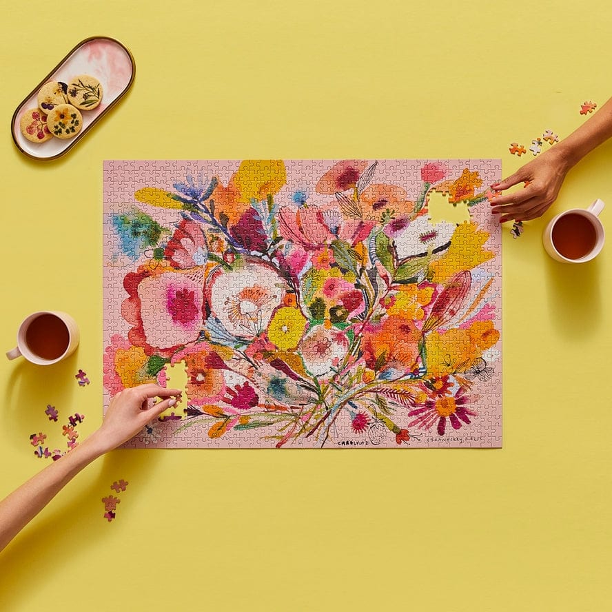 WerkShoppe WerkShoppe Strawberry Fields 1000 Piece Jigsaw Puzzle - Little Miss Muffin Children & Home