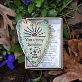 Clay Fossils Sunshine Handmade Pottery Heart Memento