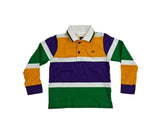 Mardi Gras Creations Thick Stripe Rugby Toddler Long Sleeve Shirt