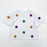 Blended Spirit Mardi Gras Sequin Star Tee