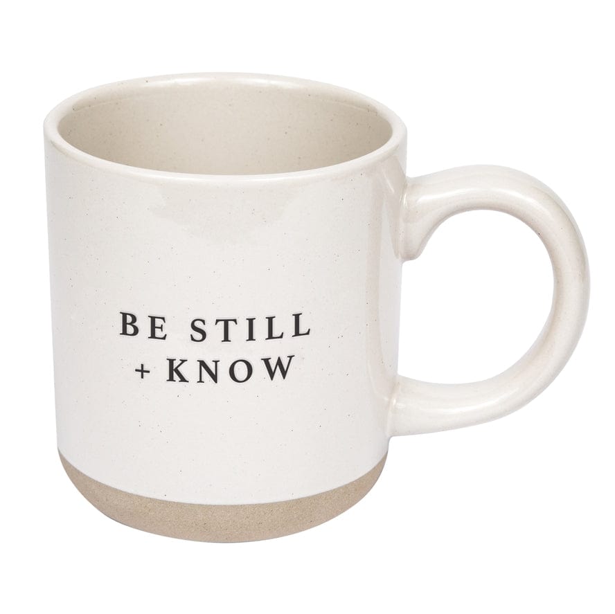Sweet Water Decor Sweet Water Decor CM063 Be Still + Know 14oz Stoneware Style Coffee Mug - Little Miss Muffin Children & Home