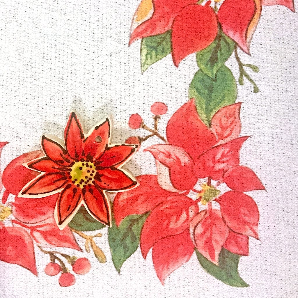 Magnolia Creative Co Magnolia Creative Co Poinsettia Wreath Kitchen Towel - Little Miss Muffin Children & Home