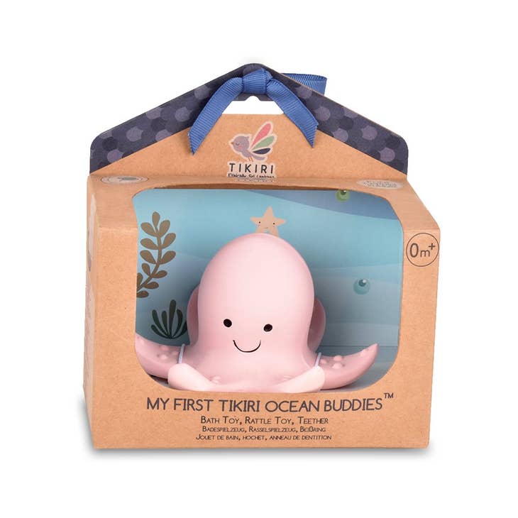 Tikiri Toys Tikiri Toys Octopus Natural Rubber Teether - Little Miss Muffin Children & Home