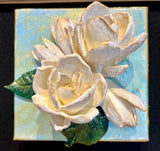 TamScottArt 6x6 Clay Floral Magnolia Bouquet Artwork