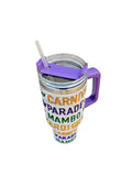 Mardi Gras Creations Rhinestone Tumbler