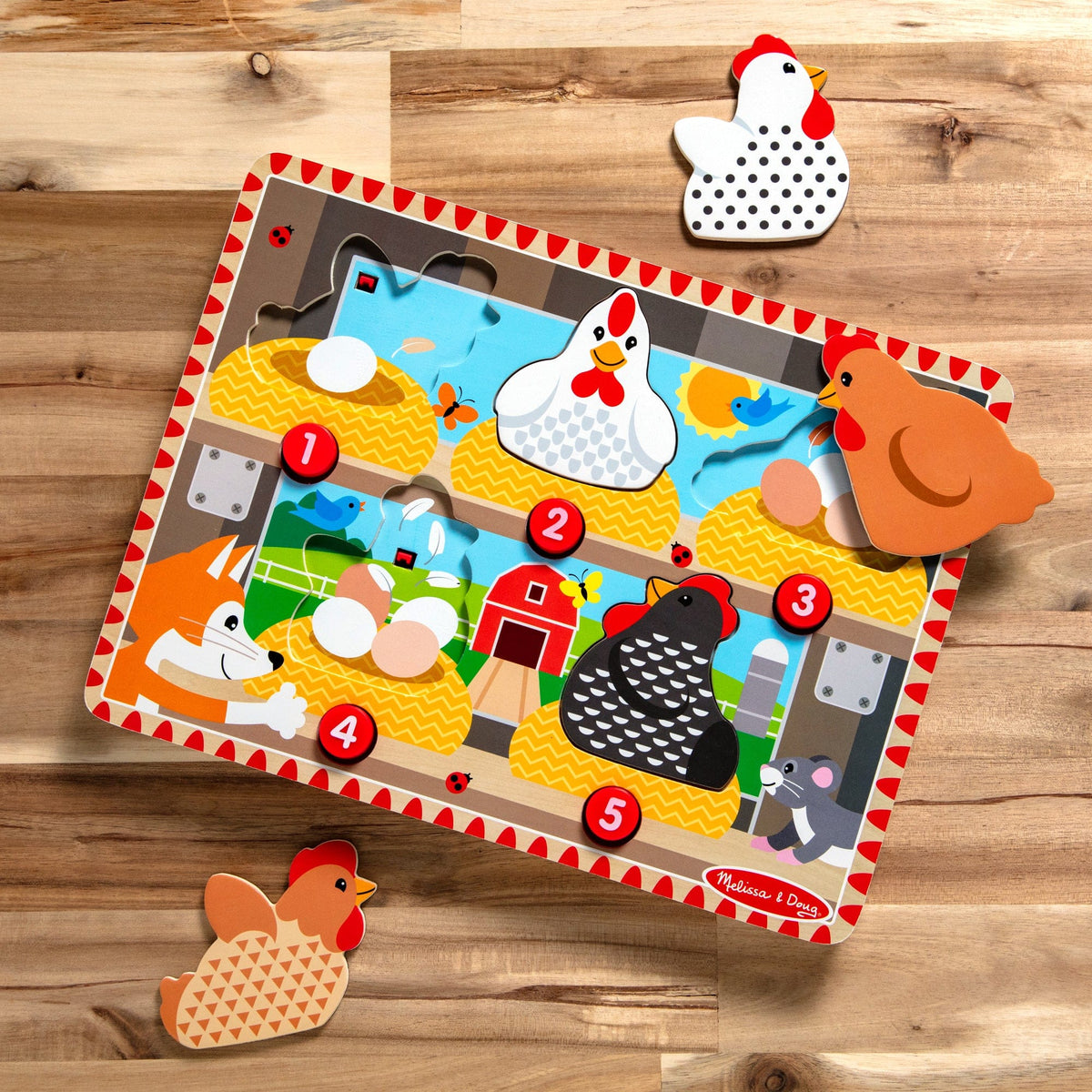 Melissa & Doug Happy Hens Push to Pop Puzzle - Little Miss Muffin Children & Home