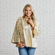Caryn Lawn Caryn Lawn Audrey Vegan Leather Top Champagne - Little Miss Muffin Children & Home
