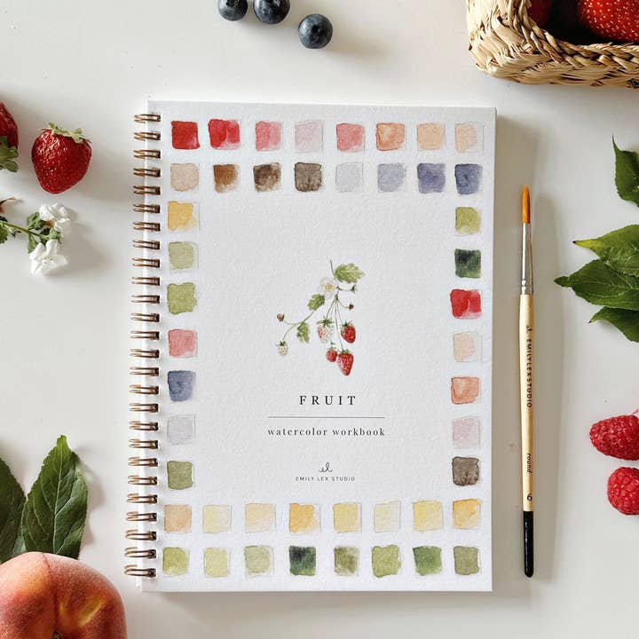 emily lex Fruit Watercolor Workbook
