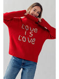 Urban Daizy Urban Daizy Love is Love Embroidered Turtleneck Sweater - Little Miss Muffin Children & Home