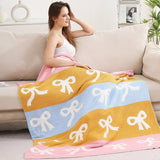 Colorful Ribbon Print Comfort Soft Throw Blanket