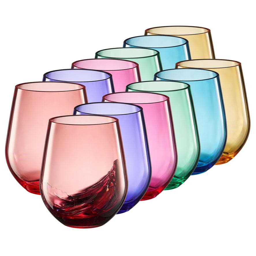 The Wine Savant / Khen Glassware Unbreakable European Style Plastic Acrylic Wine Glass, Set of 12 - Little Miss Muffin Children & Home
