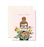 Ginger P Designs Thanks A Bunch Girl Greeting Card