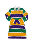 Mardi Gras Creations Thick Stripe Rugby Long Sleeve Ladies' Dress