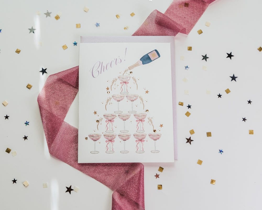 Lavender Vines 'Champagne Cheers' Congratulations Greeting Card - Little Miss Muffin Children & Home