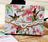 For Arts Sake Hummingbird Embossed, Die-Cut Boxed Portfolio Note Card Set