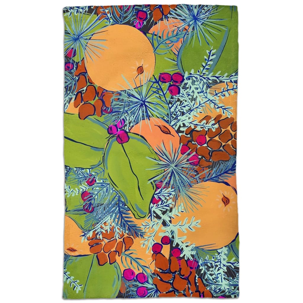 Citrus Floral Tea Towel