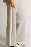 Before You Collection Butter Wide Leg Side Stripe Pants in Heather Grey