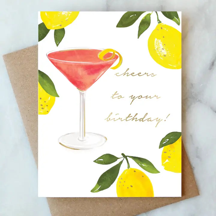 Cosmopolitan Birthday Greeting Card