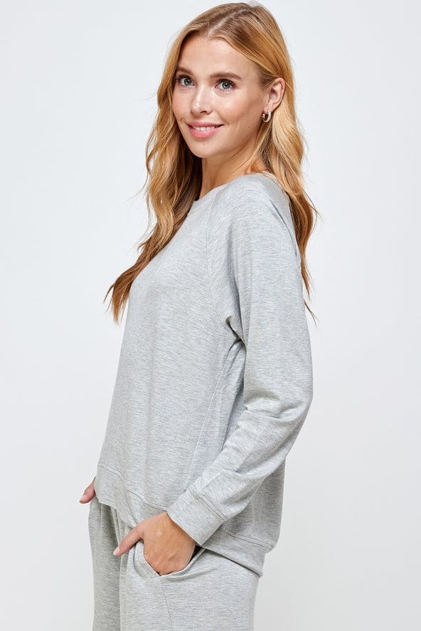 Ellison Ellison French Terry 2-Piece Set in Heather Grey - Little Miss Muffin Children & Home