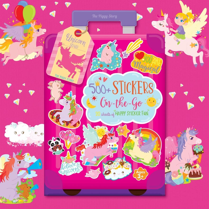 The Piggy Story The Piggy Story 500+ Stickers On-The-Go Unicorn Squad - Little Miss Muffin Children & Home
