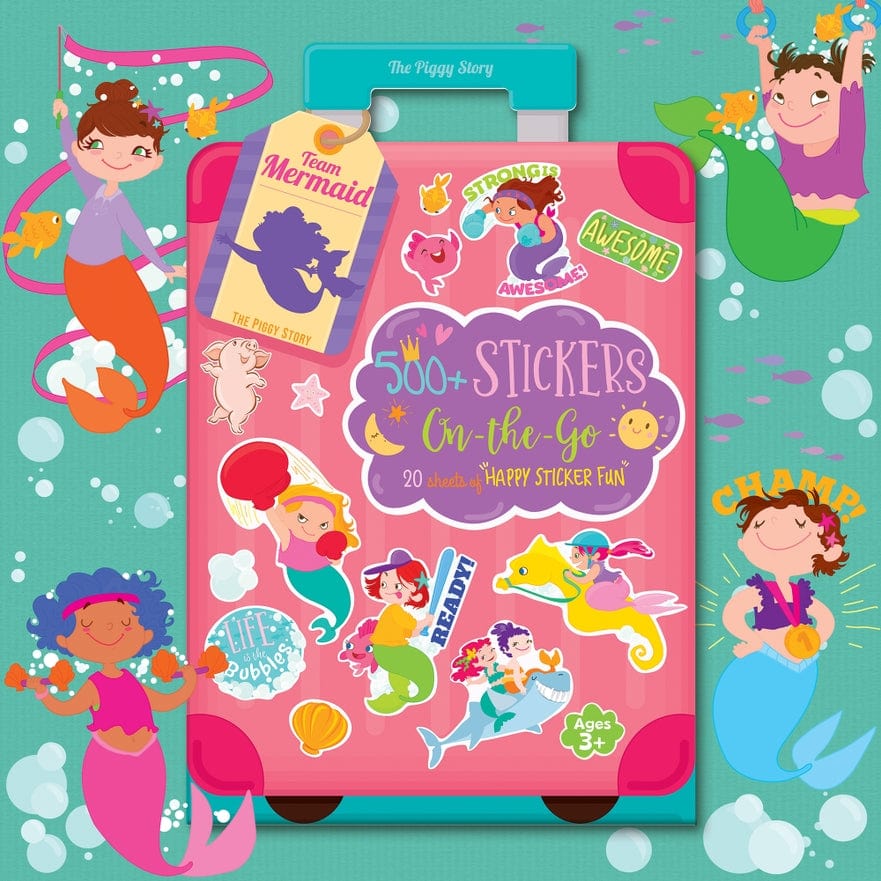 The Piggy Story The Piggy Story 500+ Stickers On-The-Go Team Mermaid - Little Miss Muffin Children & Home