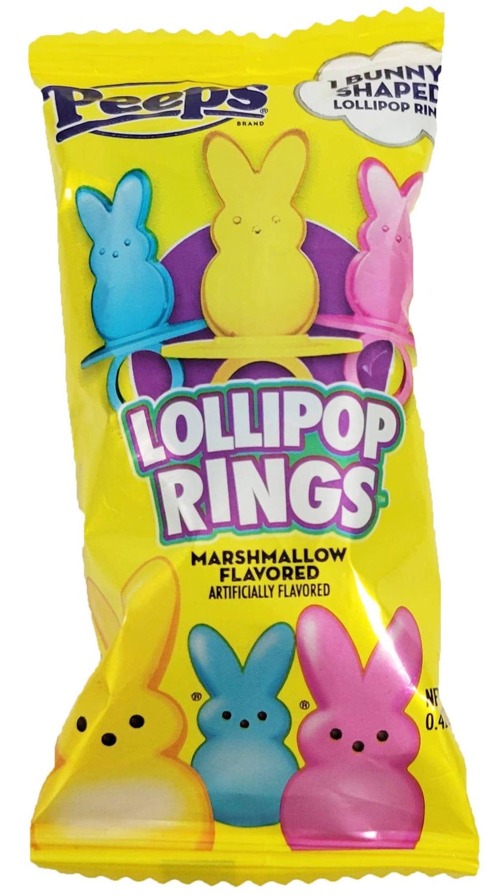 I Got Your Candy Peeps Easter Lollipop Rings - Bunny Shaped, Marshmallow Flavor - Little Miss Muffin Children & Home