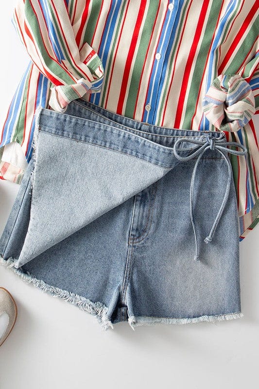 Urban Daizy Urban Daizy Denim Wrap Skort - Little Miss Muffin Children & Home