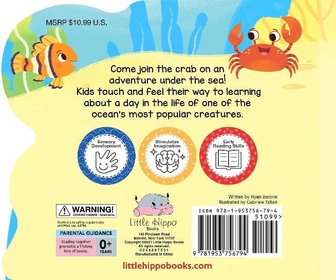 Little Hippo Books Ocean Days with Crab - Little Miss Muffin Children & Home