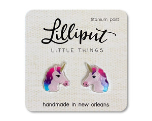 Lilliput Little Things Lilliput Little Rainbow Unicorn Earrings - Little Miss Muffin Children & Home