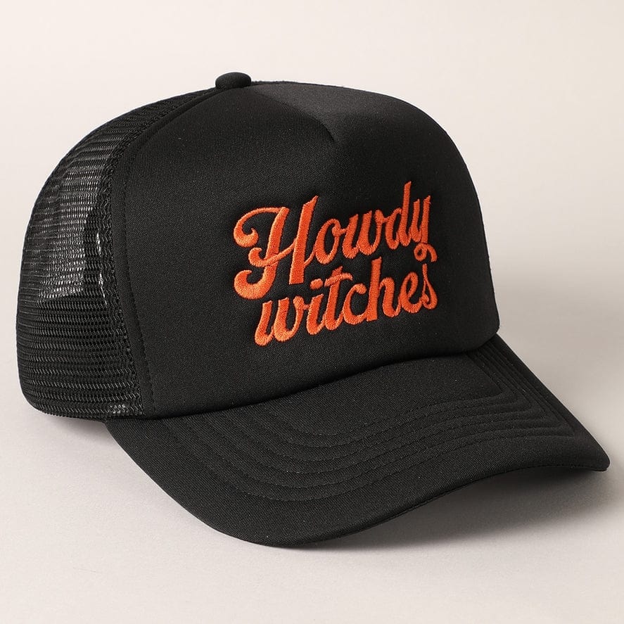 Fashion City Howdy Witches Embroidered Mesh Back Trucker Hat - Little Miss Muffin Children & Home